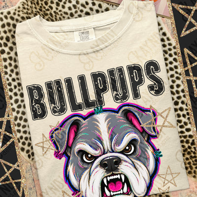 Grunge Varsity Bullpups mockup