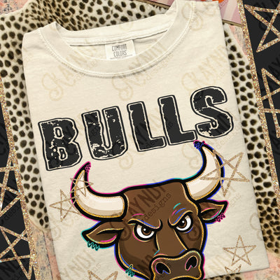 Grunge Varsity Bulls 2 mockup