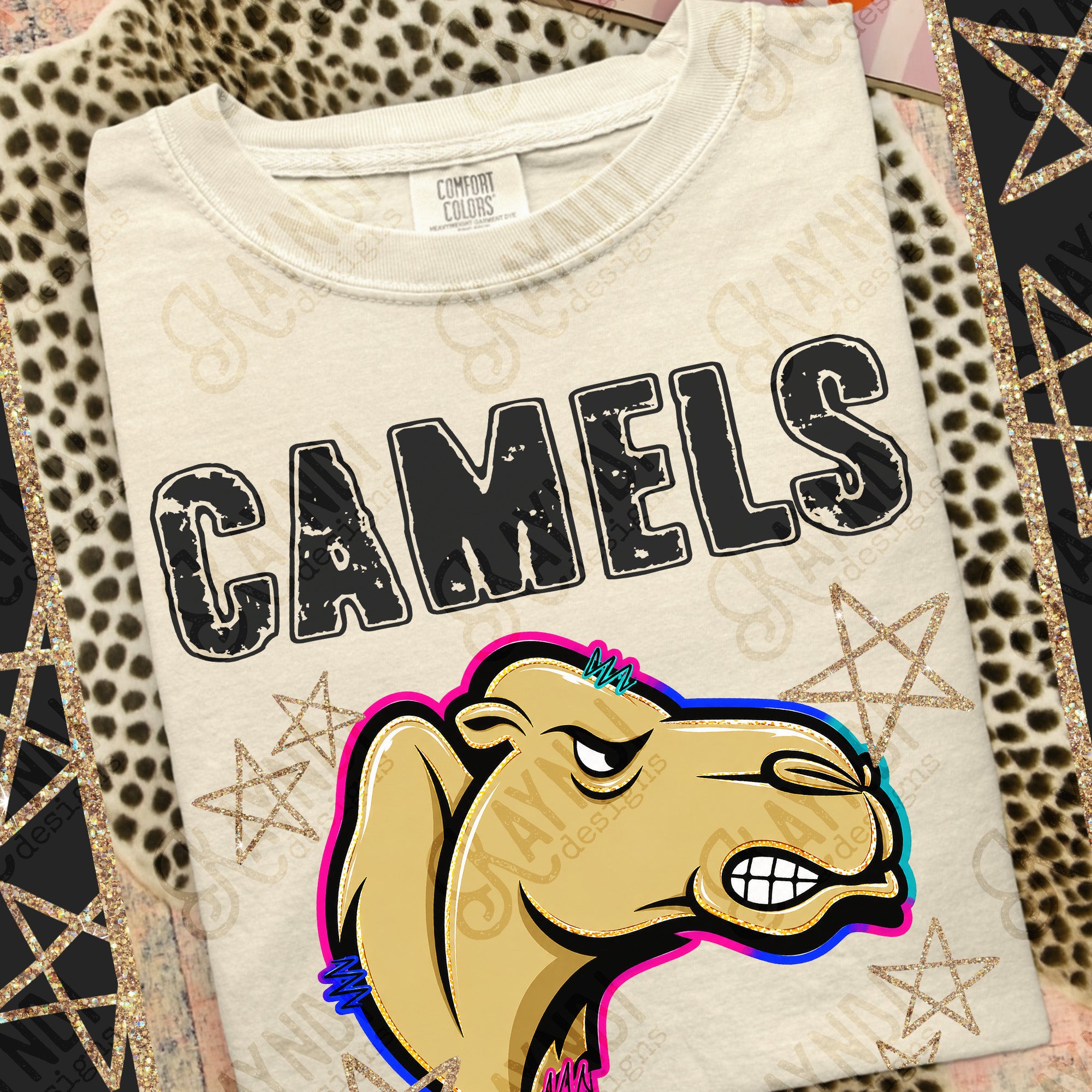 Grunge Varsity Camels mockup