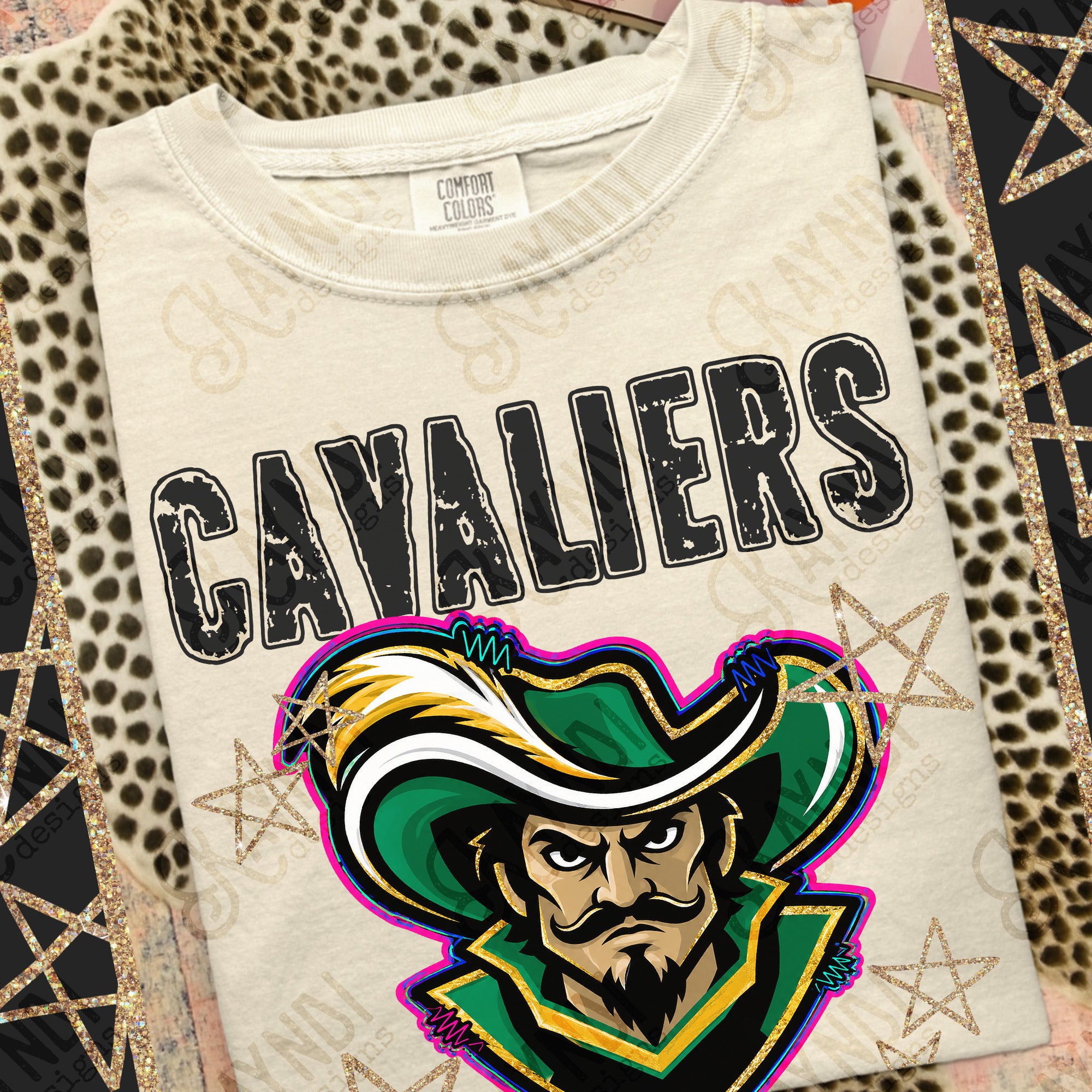 Grunge Varsity Cavaliers mockup