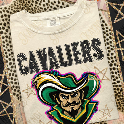 Grunge Varsity Cavaliers mockup