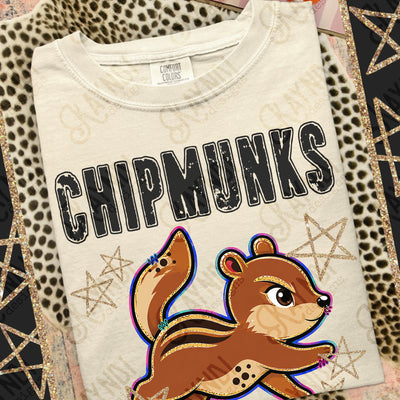 Grunge Varsity Chipmunks mockup