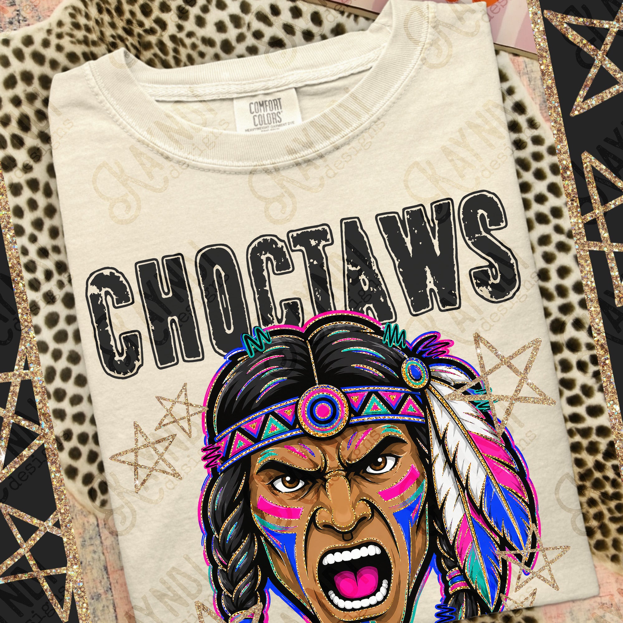 Grunge Varsity Choctaws 2 mockup