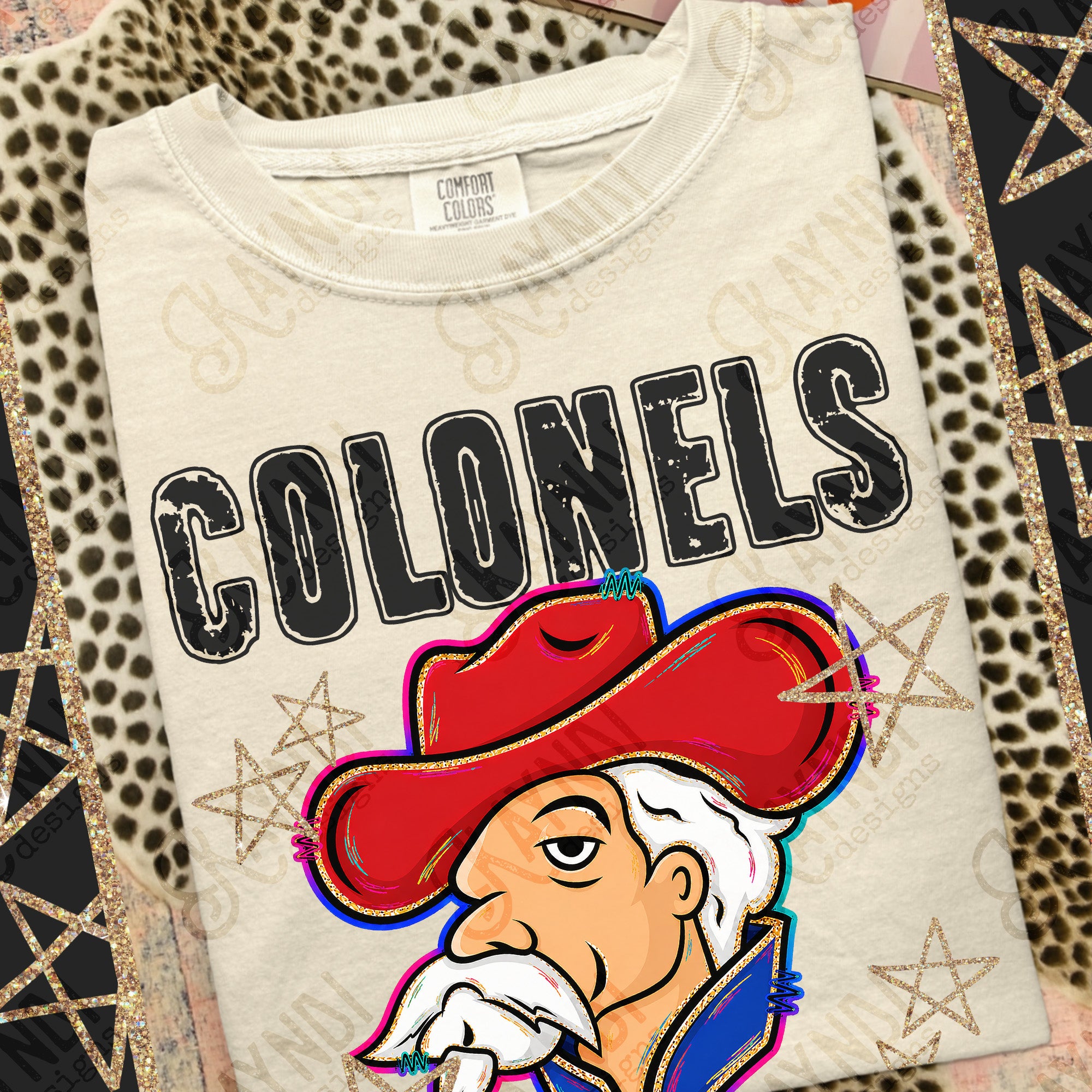 Grunge Varsity Colonels mockup