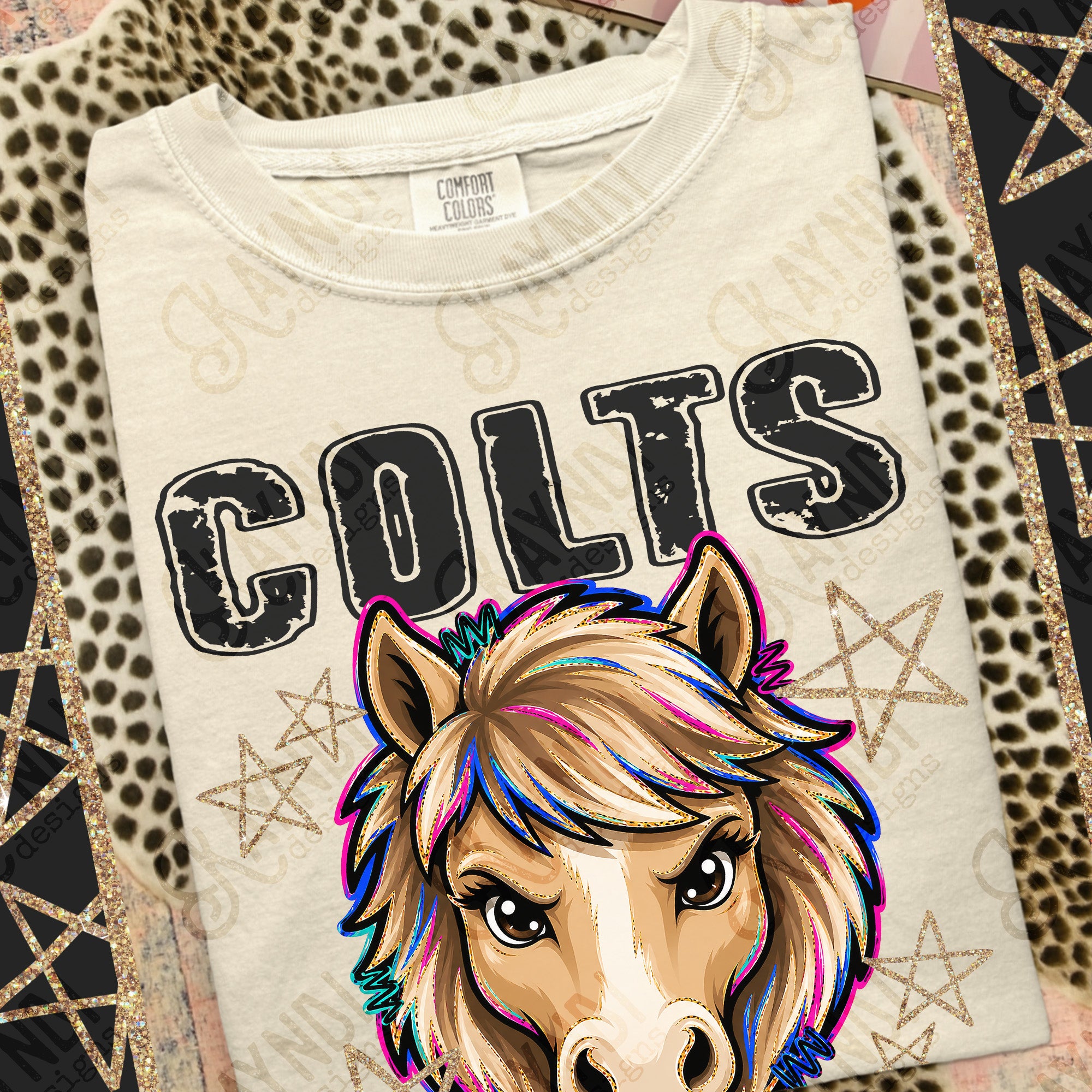 Grunge Varsity Colts mockup