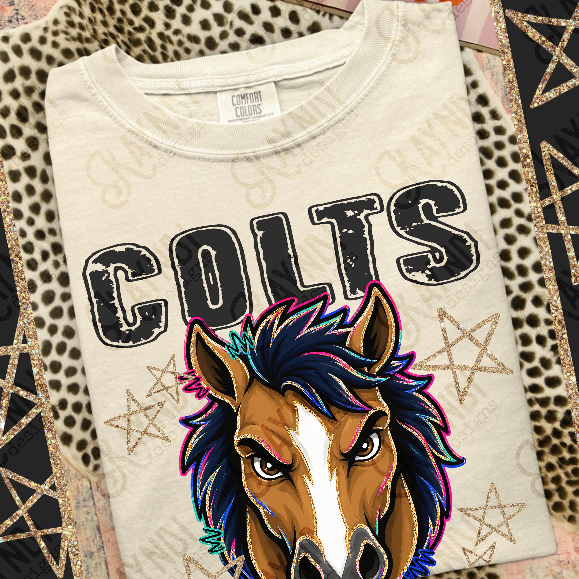 Grunge Varsity Colts 4 mockup