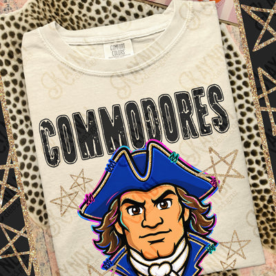 Grunge Varsity Commodores mockup