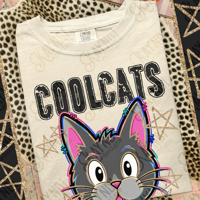 Grunge Varsity Cool Cats mockup