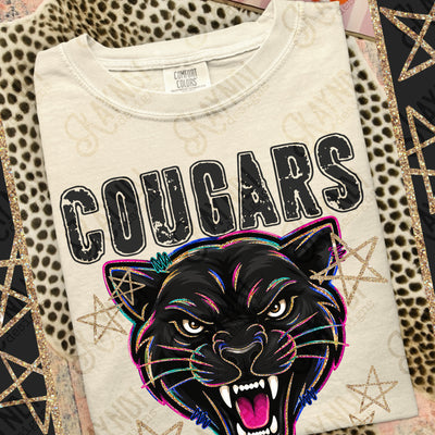 Grunge Varsity Cougars 3 mockup