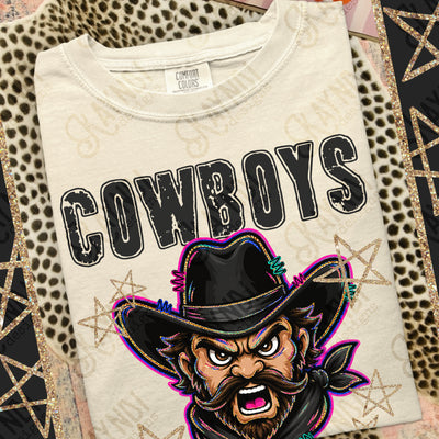 Grunge Varsity Cowboys mockup