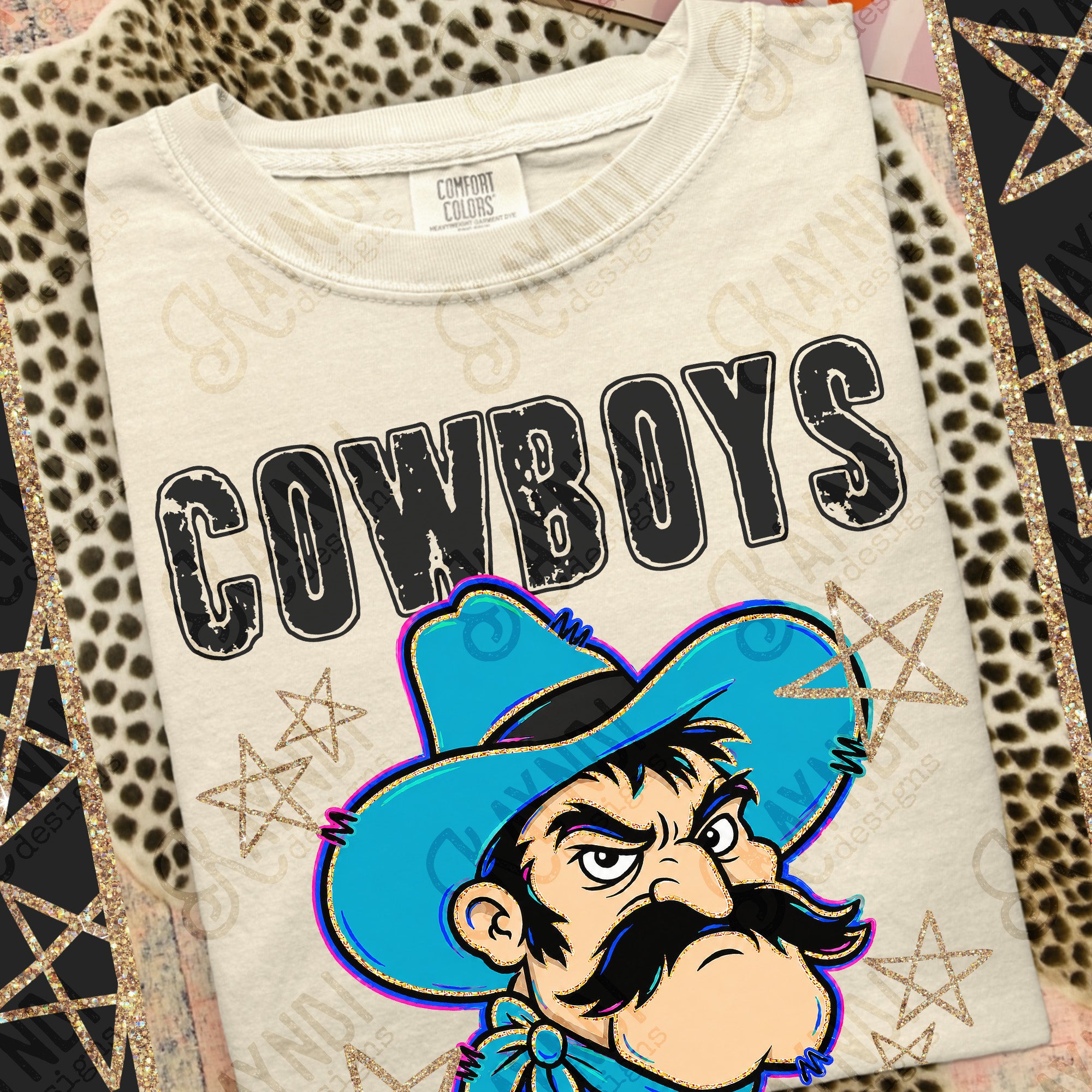 Grunge Varsity Cowboys 3 mockup