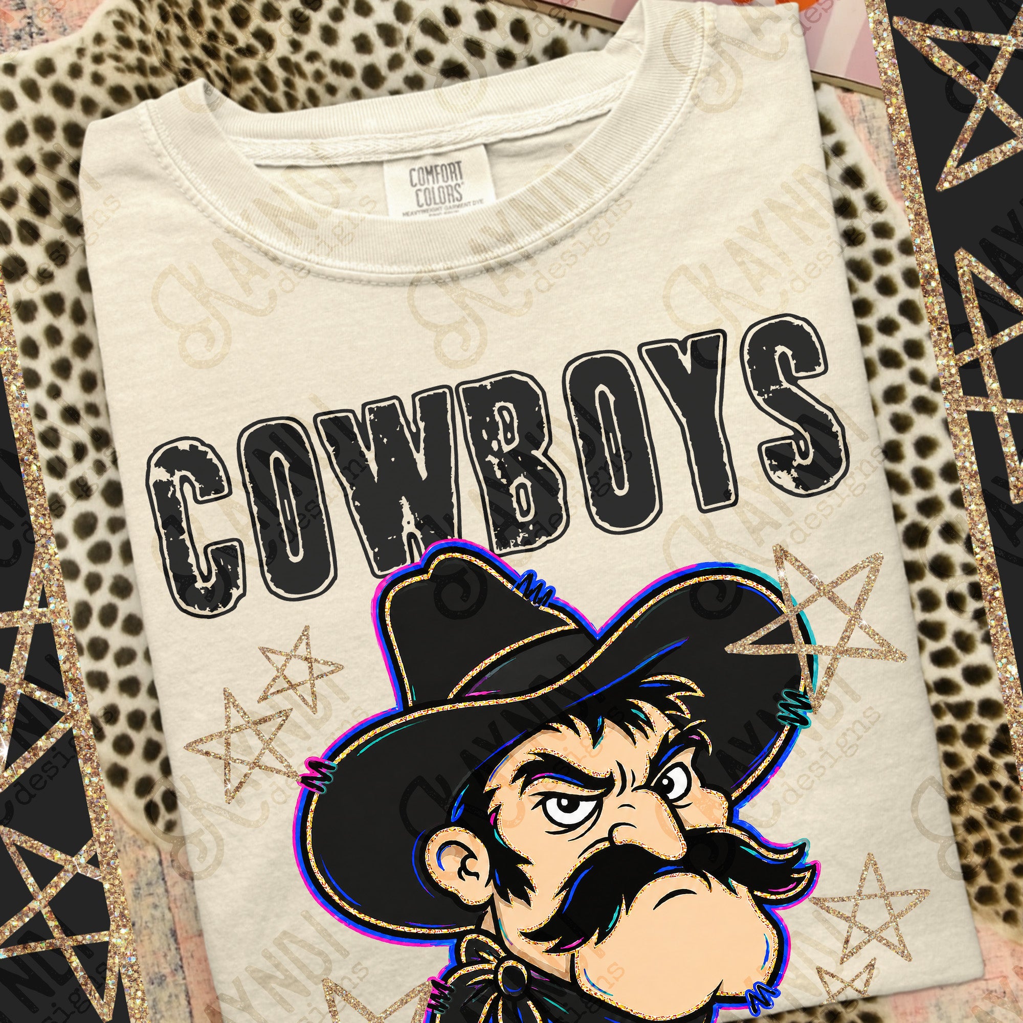 Grunge Varsity Cowboys 4 mockup