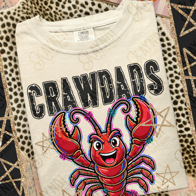 Grunge Varsity Crawdads mockup