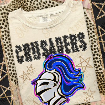 Grunge Varsity Crusaders mockup