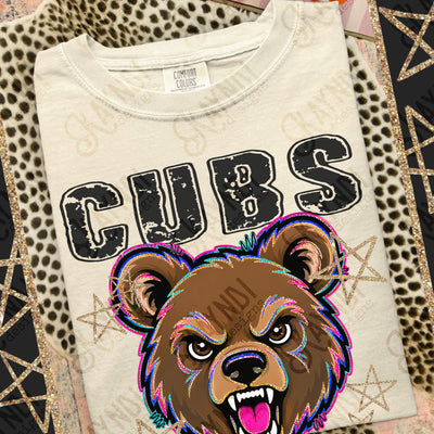 Grunge Varsity Cubs mockup