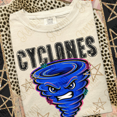 Grunge Varsity Cyclones mockup