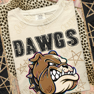 Grunge Varsity Dawgs mockup