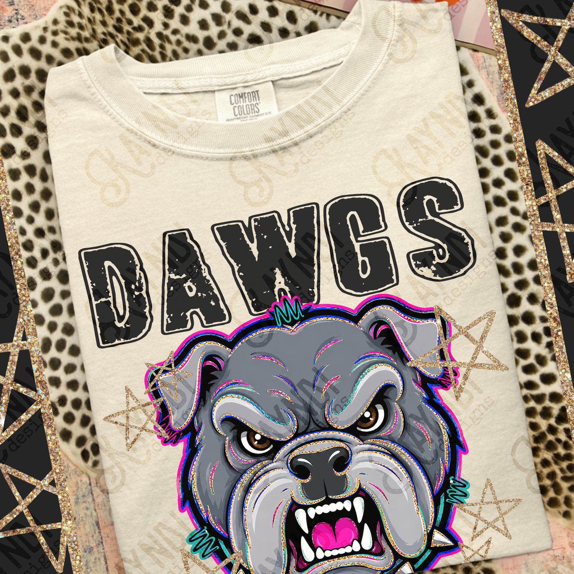 Grunge Varsity Dawgs 4 mockup