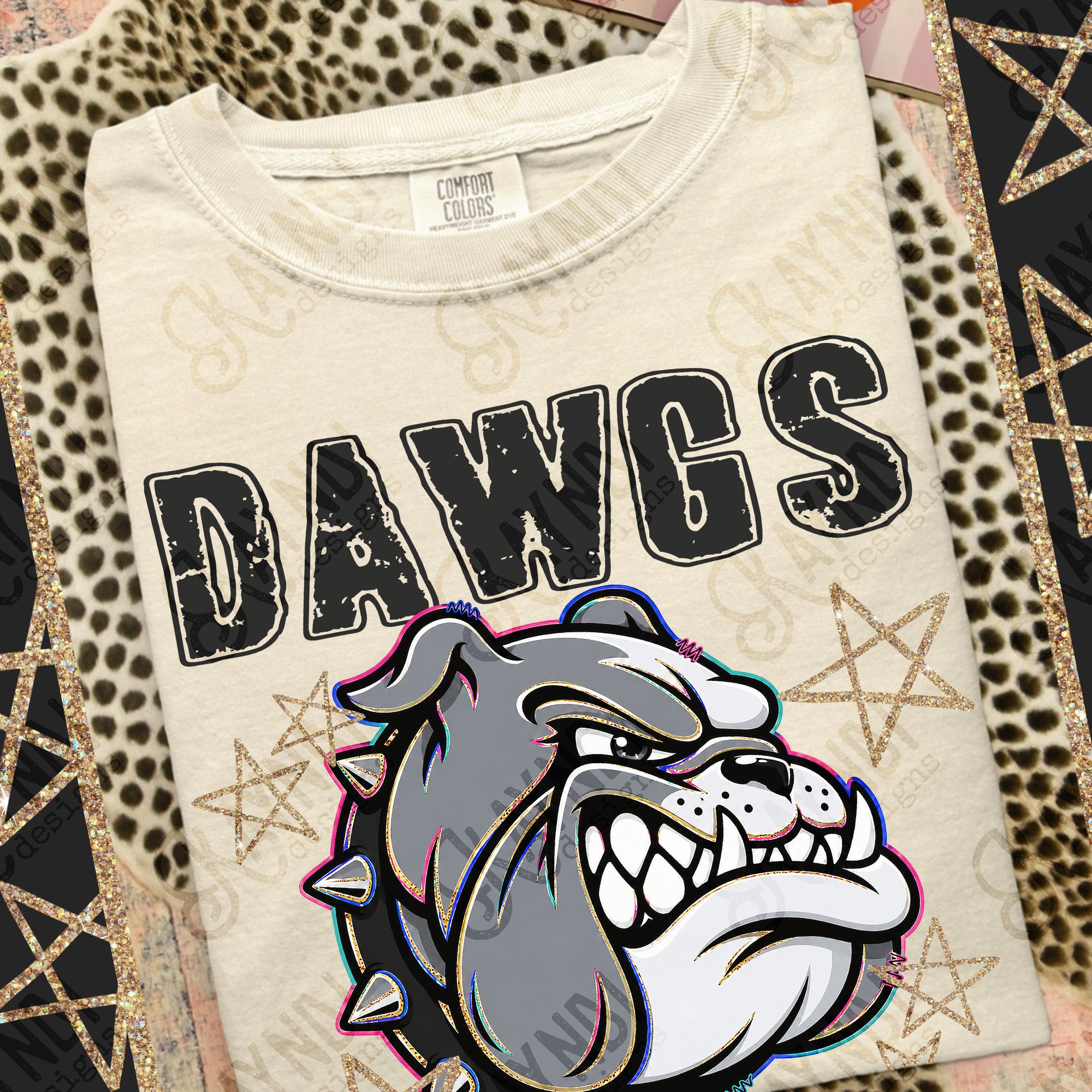 Grunge Varsity Dawgs 5 mockup