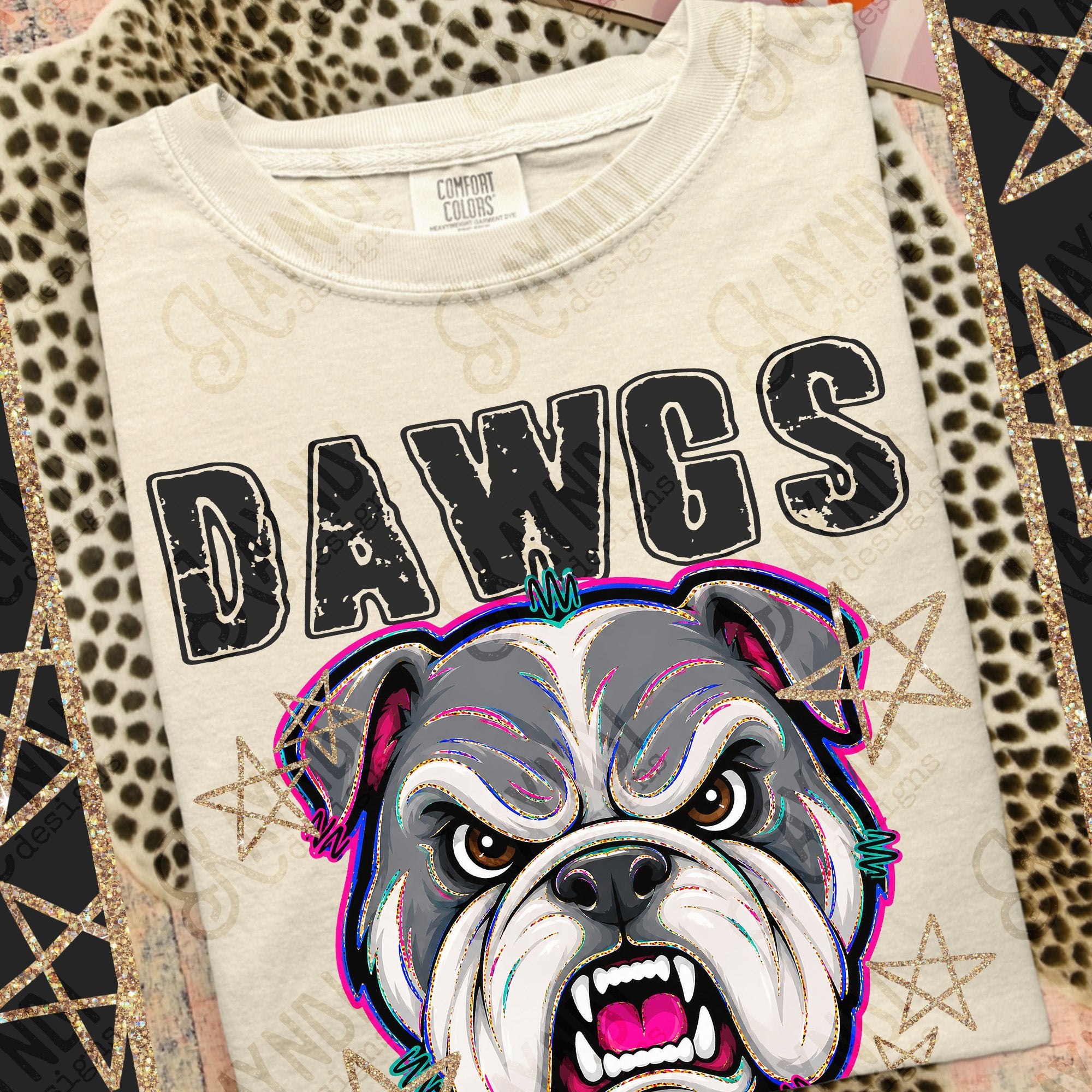Grunge Varsity Dawgs 6 mockup