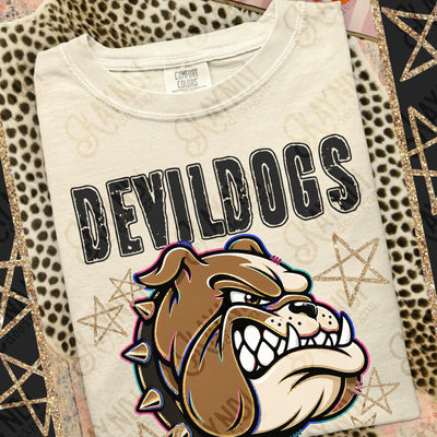 Grunge Varsity Devil Dogs 3 mockup
