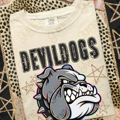 Grunge Varsity Devil Dogs 5 mockup