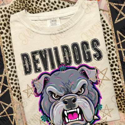 Grunge Varsity Devil Dogs 6 mockup