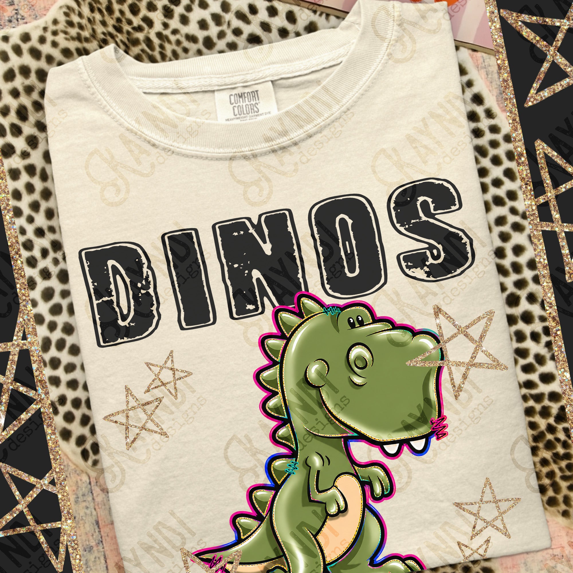 Grunge Varsity Dinos mockup