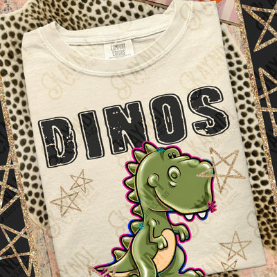 Grunge Varsity Dinos mockup
