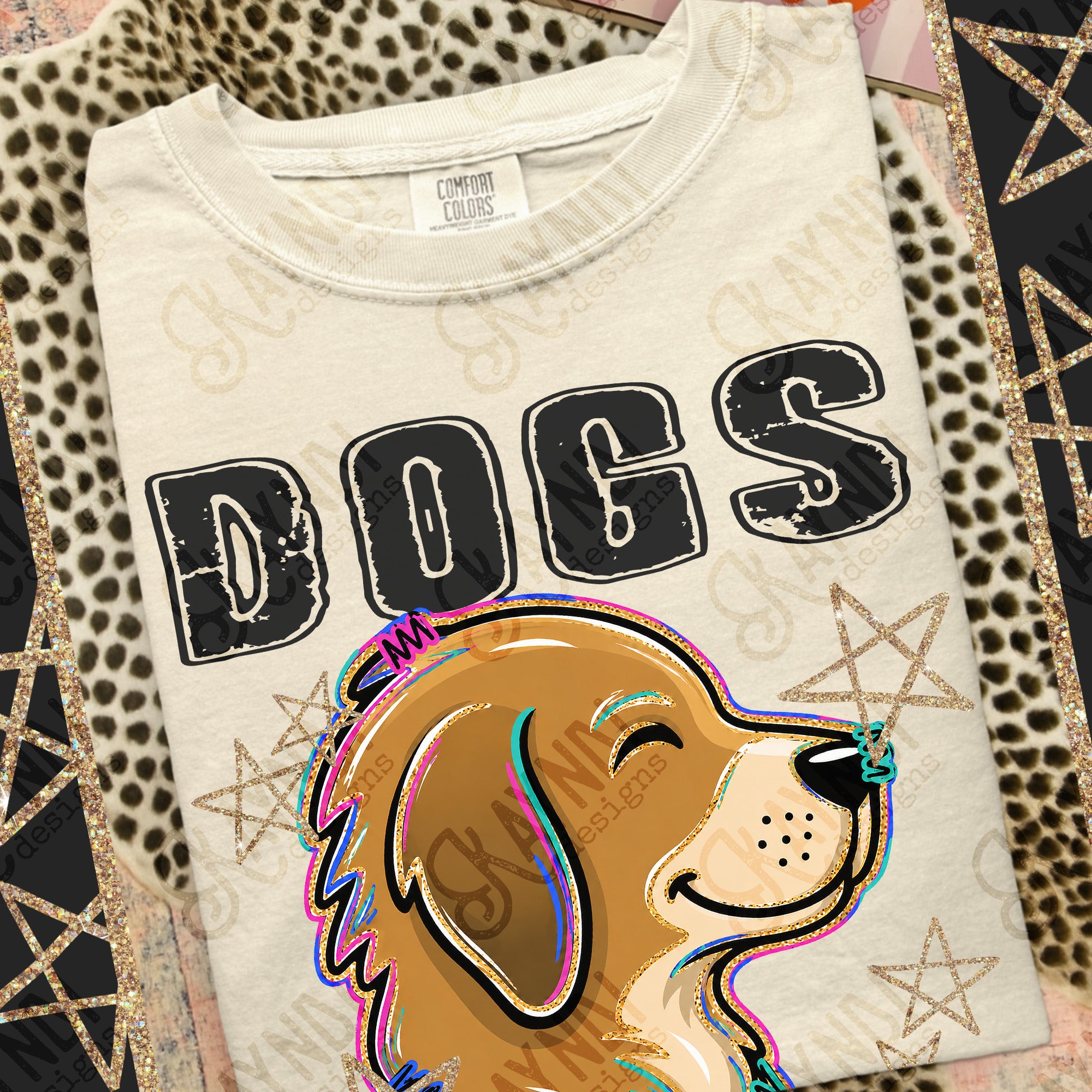 Grunge Varsity Dogs mockup