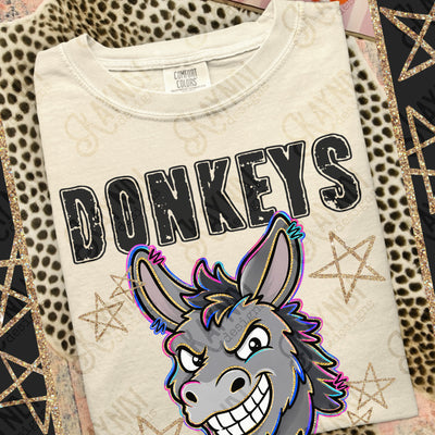 Grunge Varsity Donkeys mockup