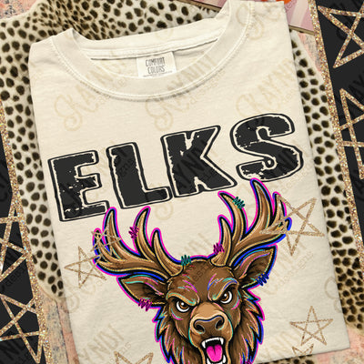 Grunge Varsity Elks mockup