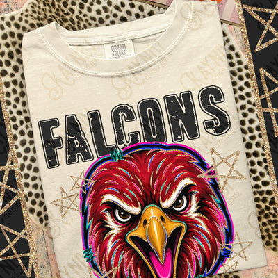Grunge Varsity Falcons 4 mockup