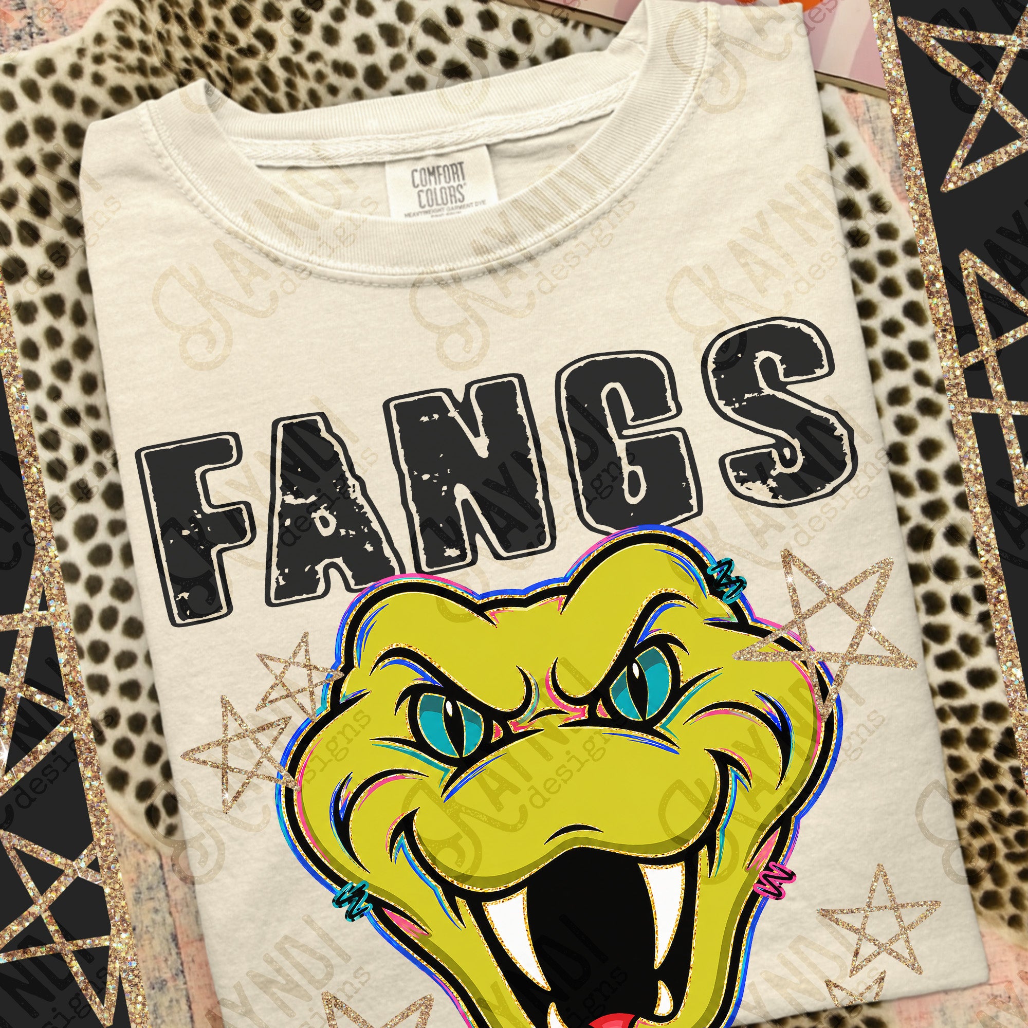 Grunge Varsity Fangs mockup