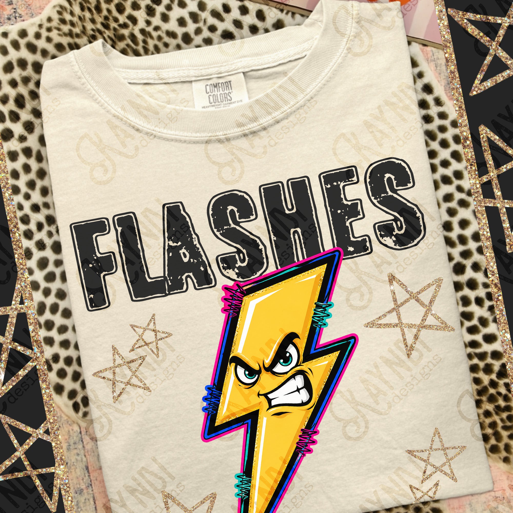 Grunge Varsity Flashes mockup