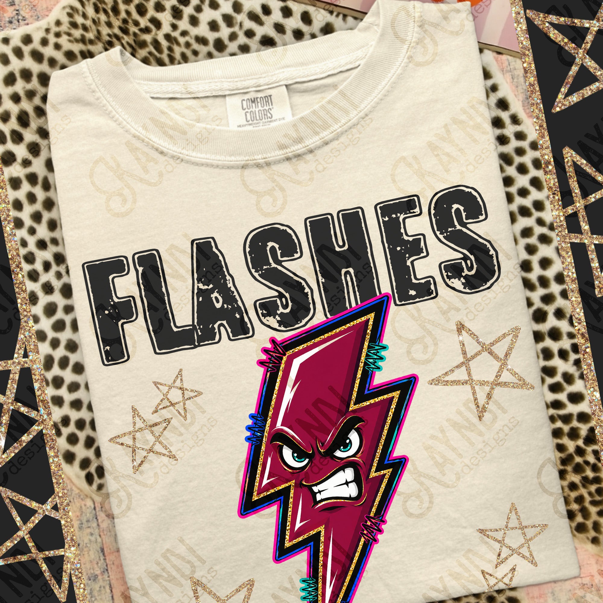 Grunge Varsity Flashes 2 mockup