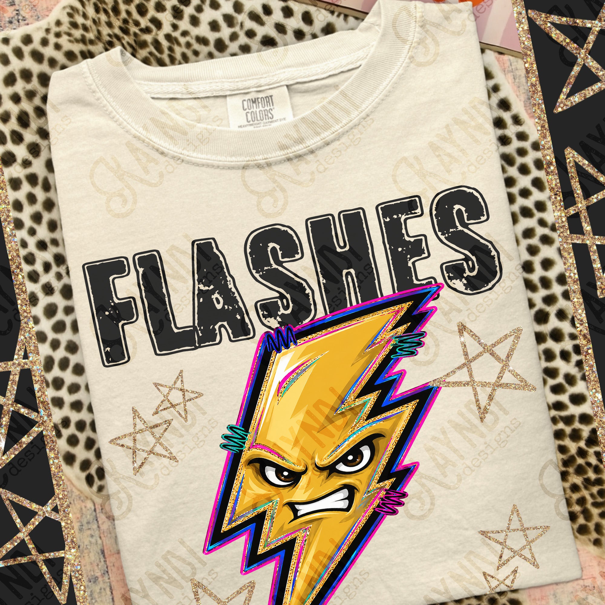 Grunge Varsity Flashes 3 mockup