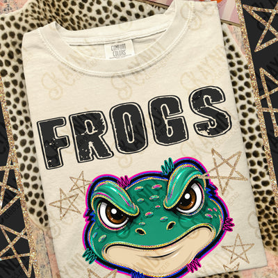 Grunge Varsity Frogs mockup