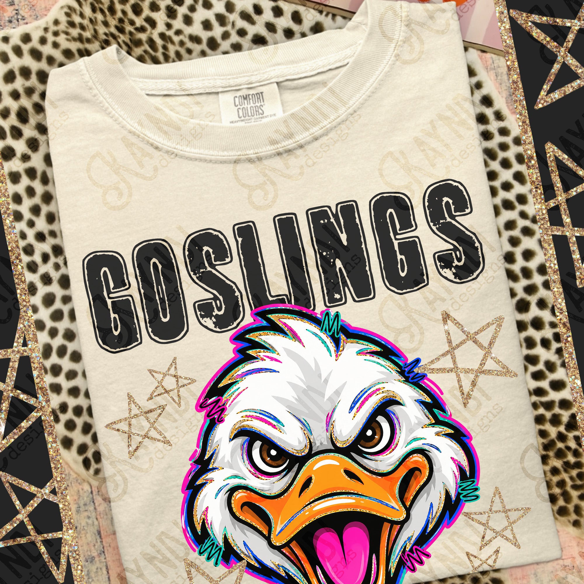 Grunge Varsity Goslings mockup