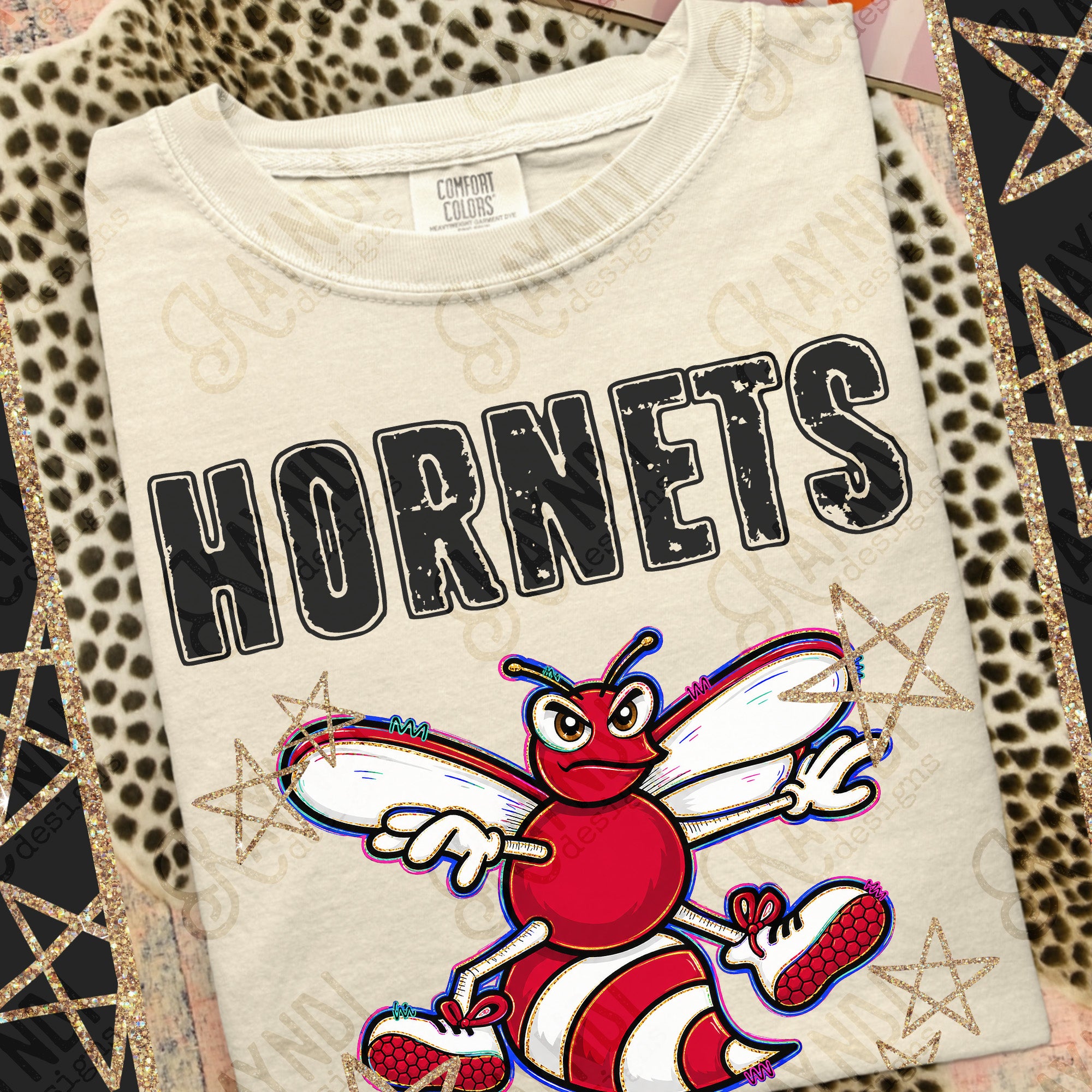 Grunge Varsity Hornets mockup