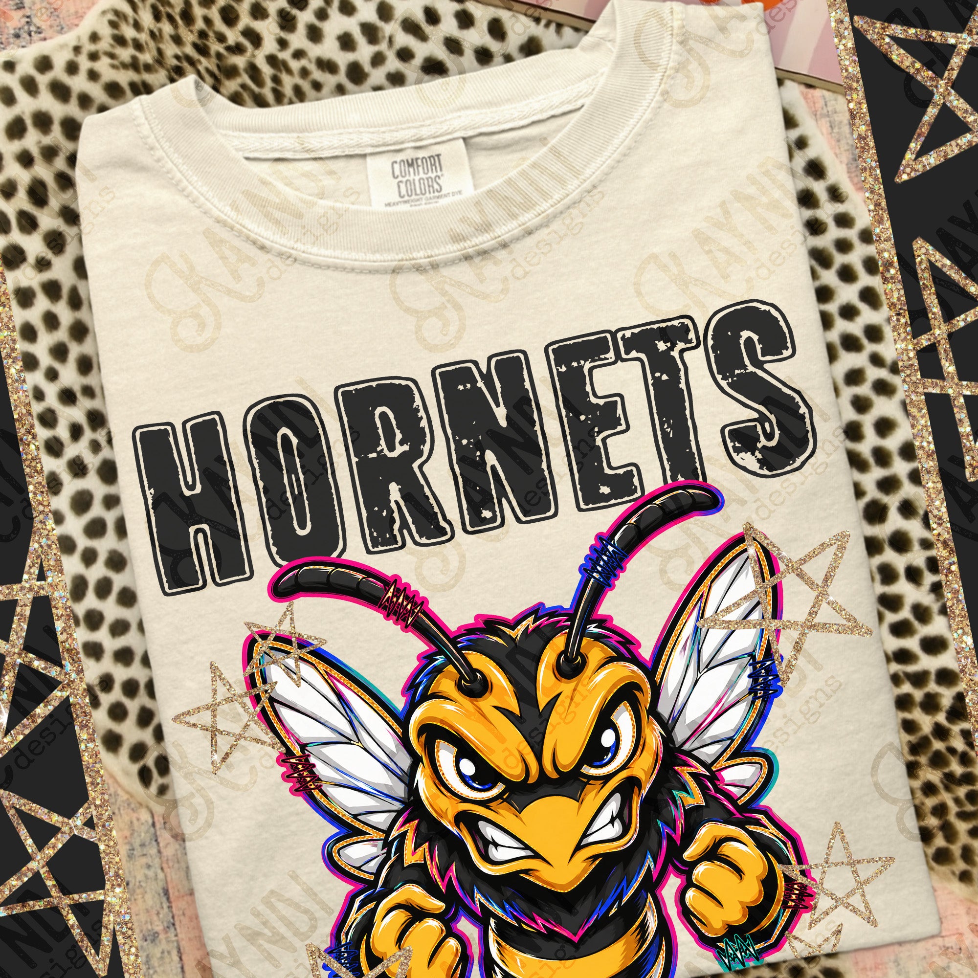 Grunge Varsity Hornets 2 mockup