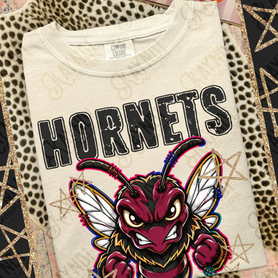 Grunge Varsity Hornets 3 mockup