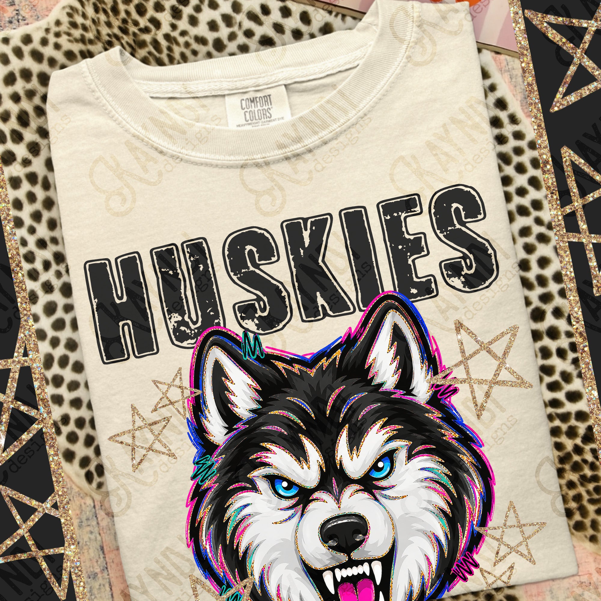 Grunge Varsity Huskies 2 mockup