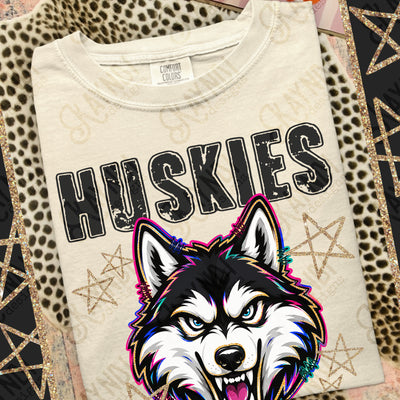 Grunge Varsity Huskies 3 mockup