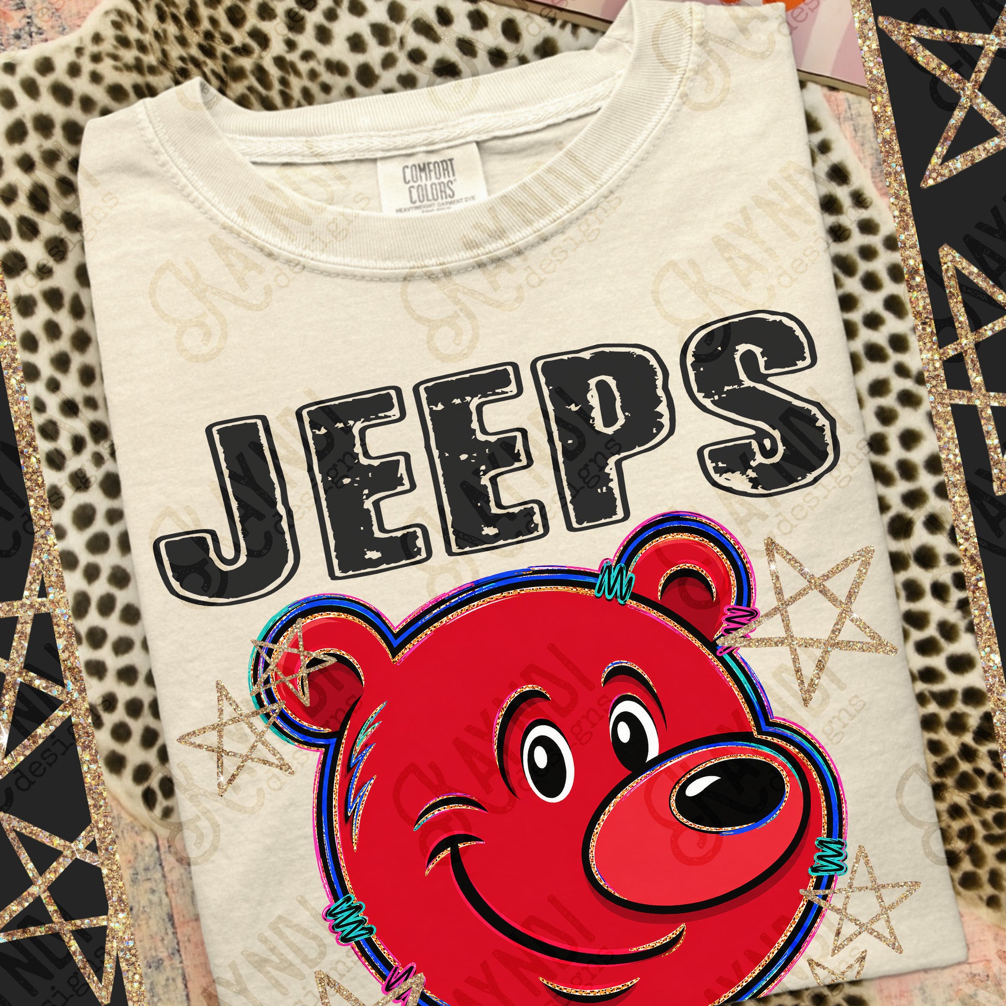 Grunge Varsity Jeeps mockup