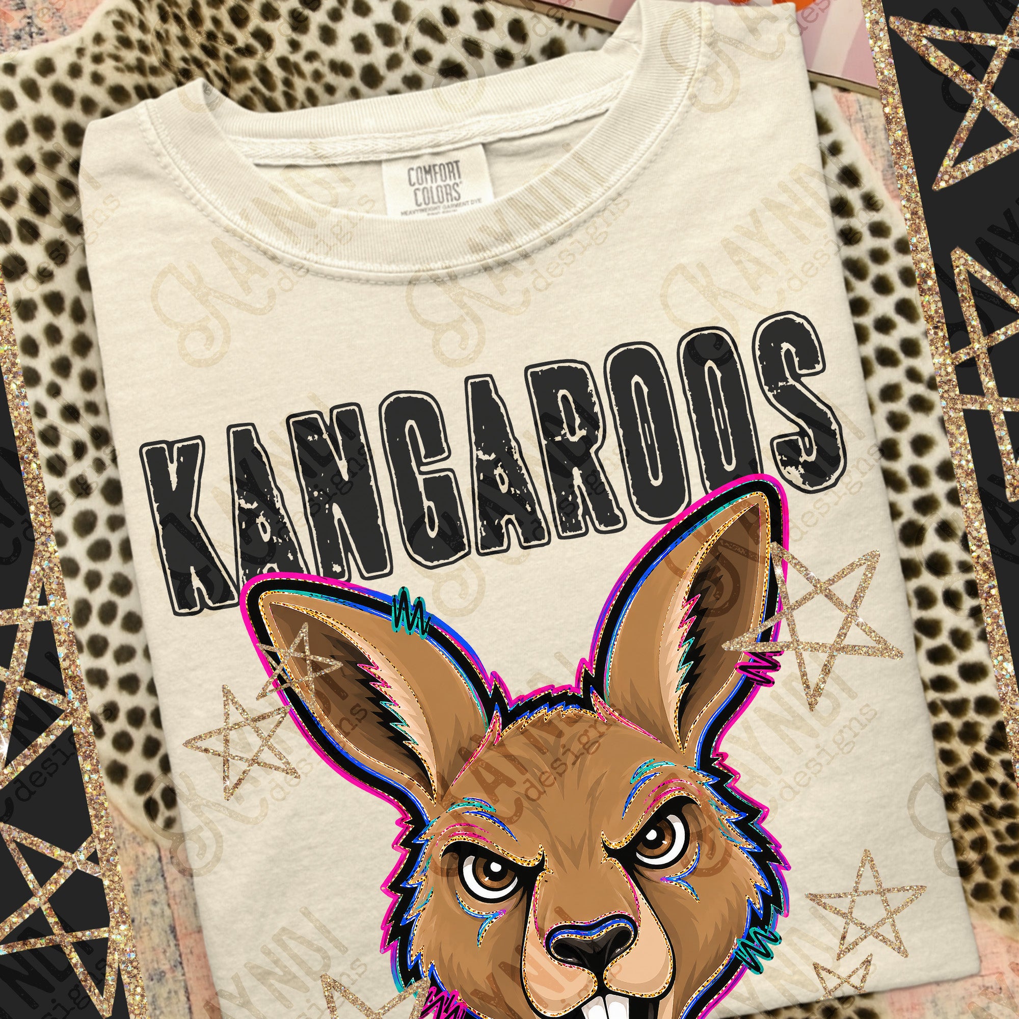 Grunge Varsity Kangaroos mockup