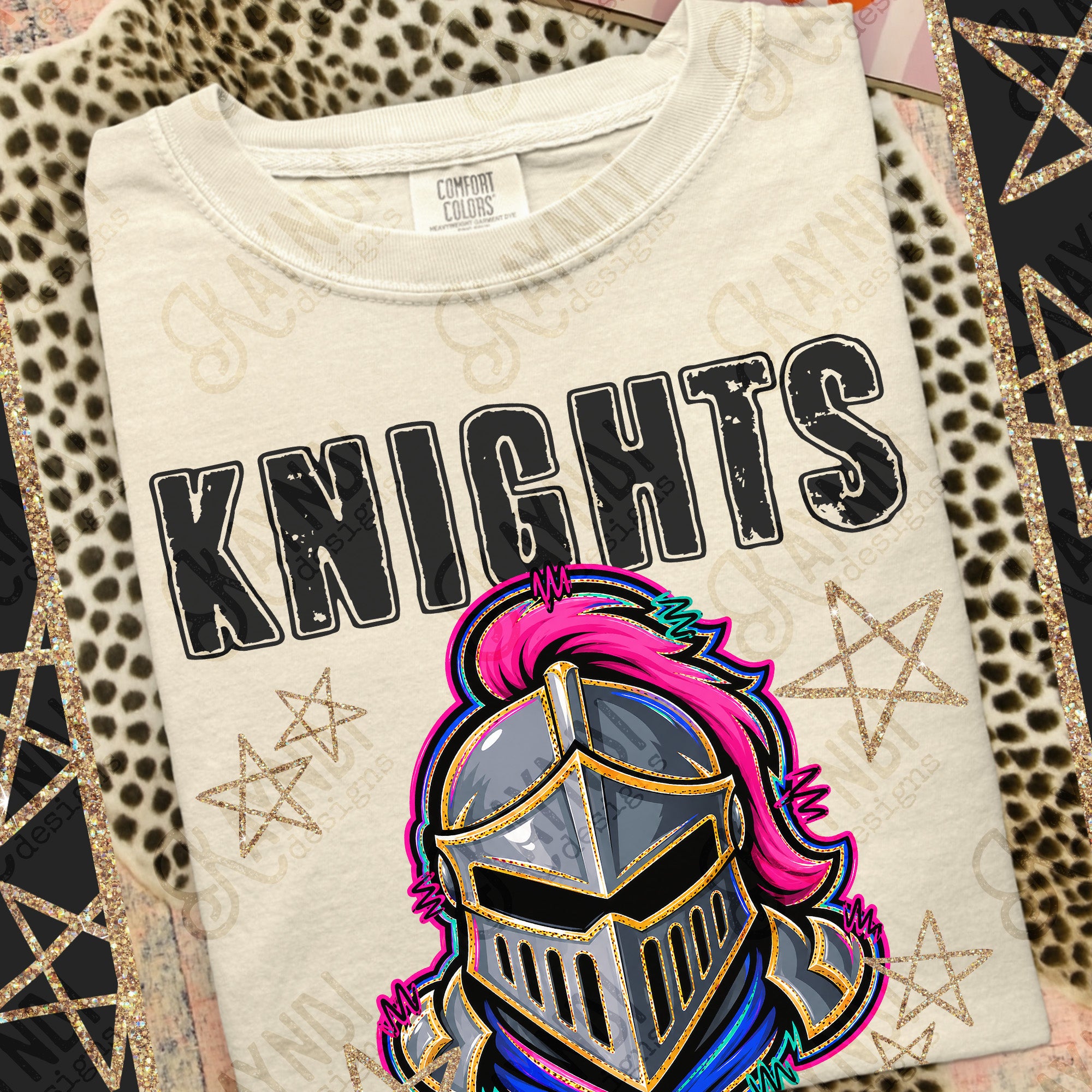 Grunge Varsity Knights mockup