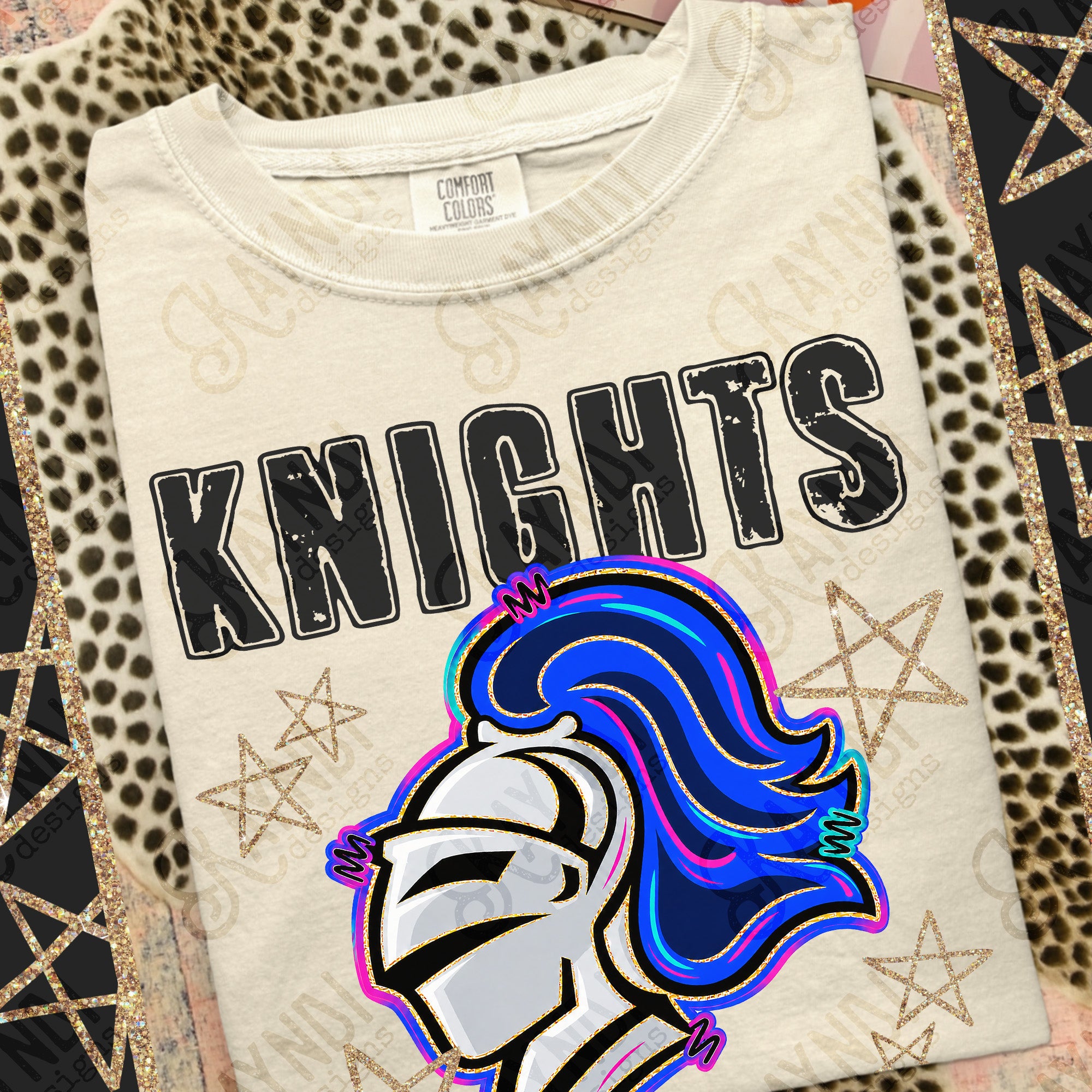 Grunge Varsity Knights 2 mockup