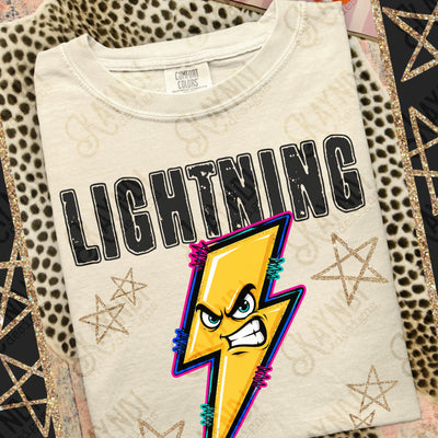 Grunge Varsity Lightning mockup