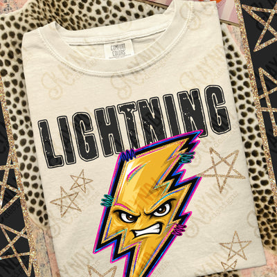 Grunge Varsity Lightning 2 mockup